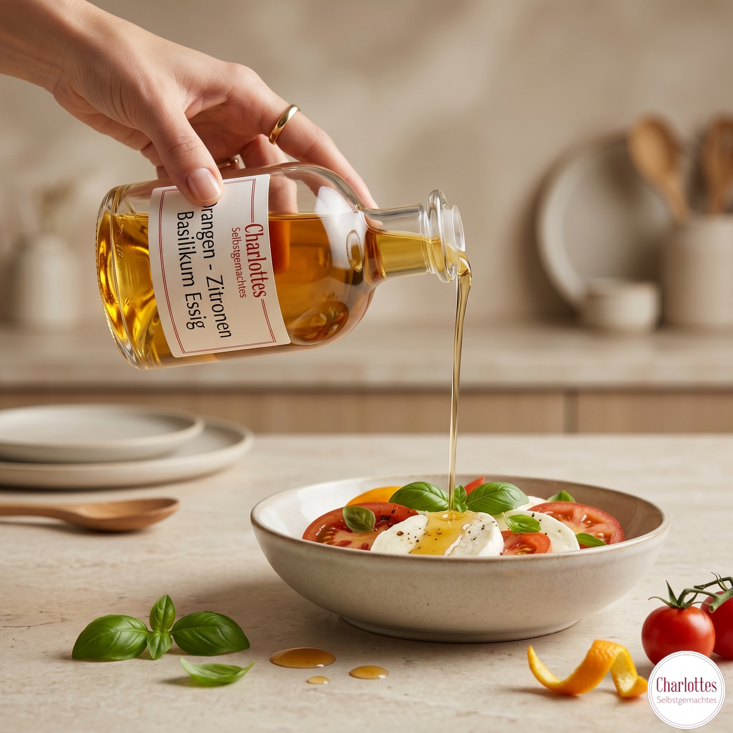 Orange - Lemon Basil Vinegar