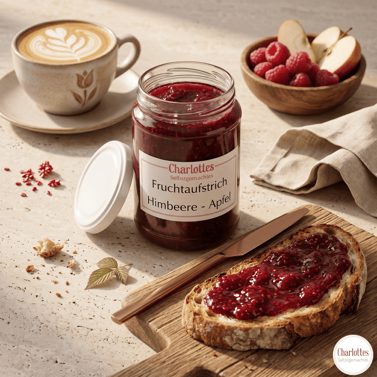 Fruchtaufstrich Himbeere - Apfel