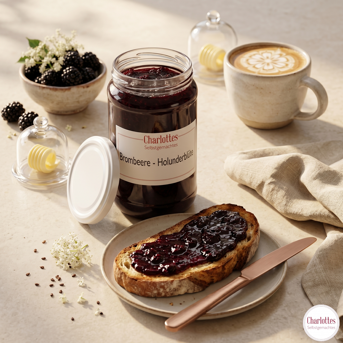 Fruchtaufstrich Brombeere - Holunderblüte