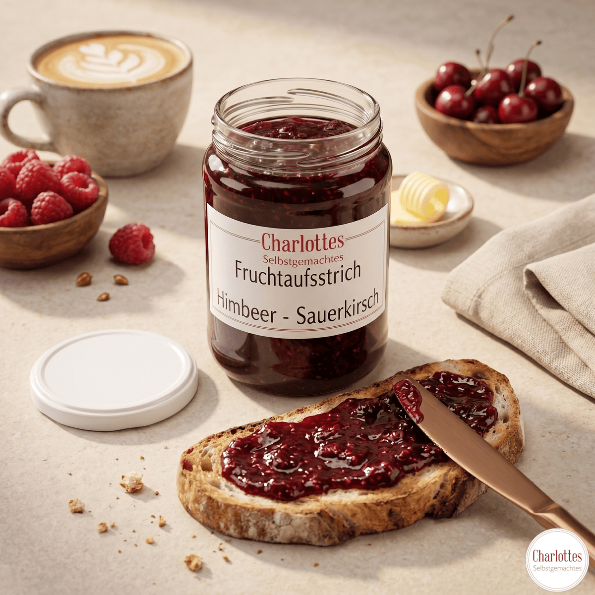 Fruchtaufstrich Himbeer - Sauerkirsch