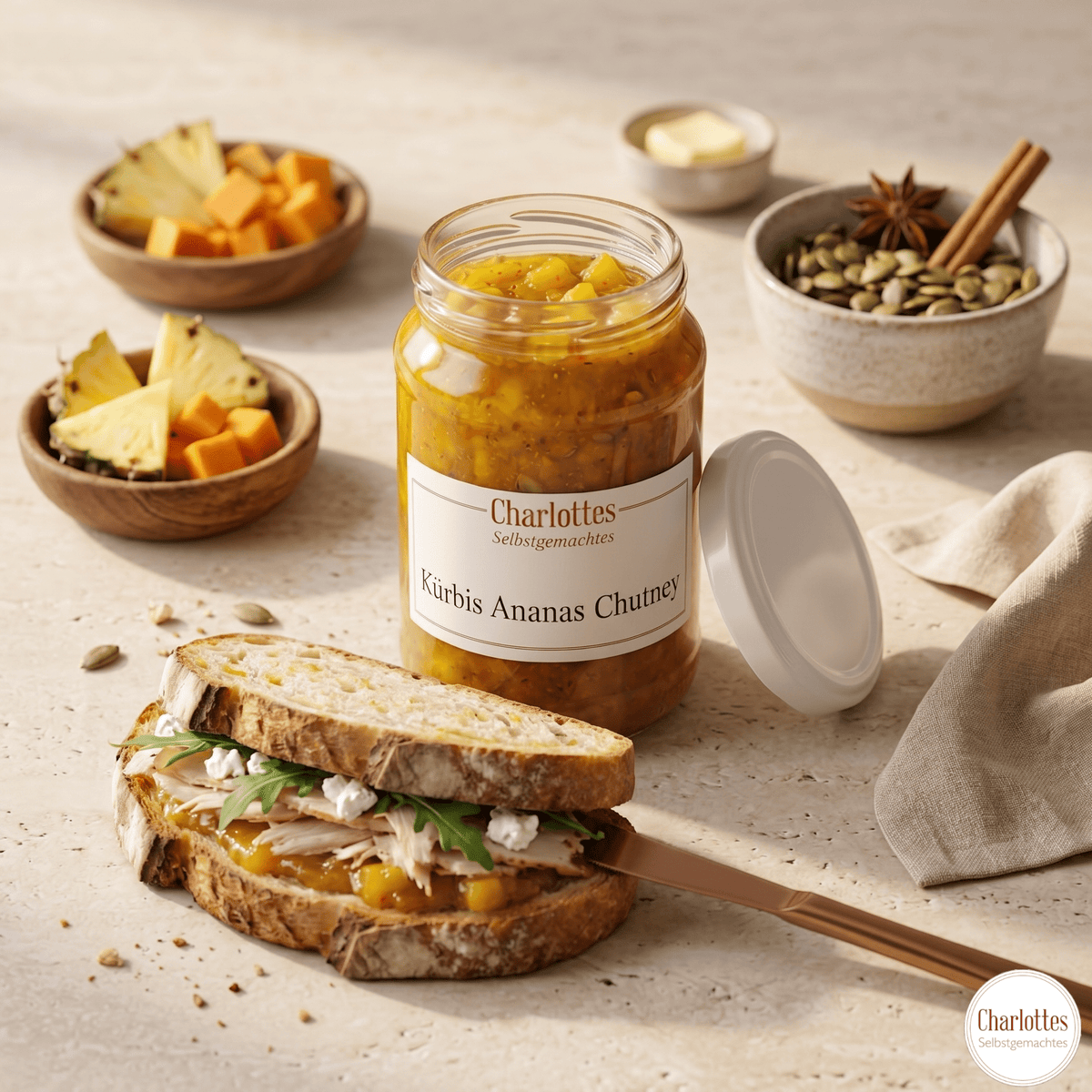 Kürbis Ananas Chutney